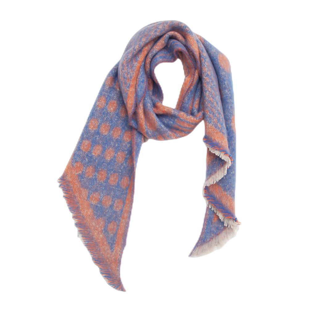 Autumn Winter Warm Shawl Women's Thick Polka Dot Scarf