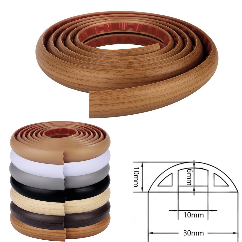 Nakładka na kable PVC montowana do podłogi, ognioodporna, izolowana, odporna na uderzenia, miękka, elastyczna, samoprzylepna, z dołączoną taśmą dwustronną, do ukrywania