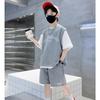 Fashion Boys Casual Suit New Children's Short-sleeved Shorts Suit Summer Handsome Two-piece Clothes Tide