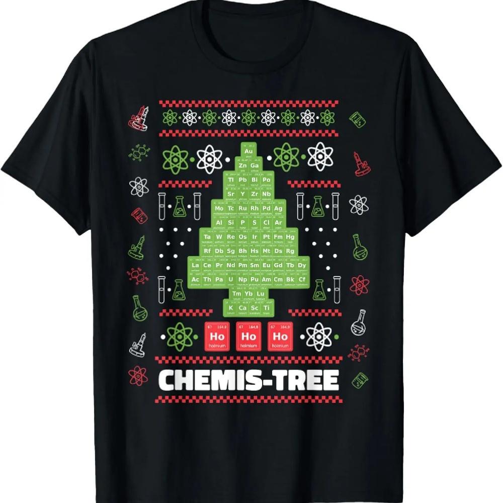 

Chemistree Funny Science Christmas Tree Chemistry Chemistry T-Shirt XXXL чёрный