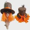 Colorful Mexican Ethnic Straw Hat for Halloween Carnival Dance Party