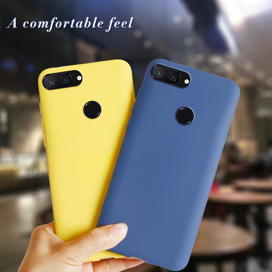 Custodia Morbida Per Xiaomi Mi 8 Lite Custodia Mi8 Lite Carina Color Caramella Pura Custodie Per Telefono Per Xiaomi Mi 8 Lite 8Lite Cover Posteriore Paraurti Antiurto