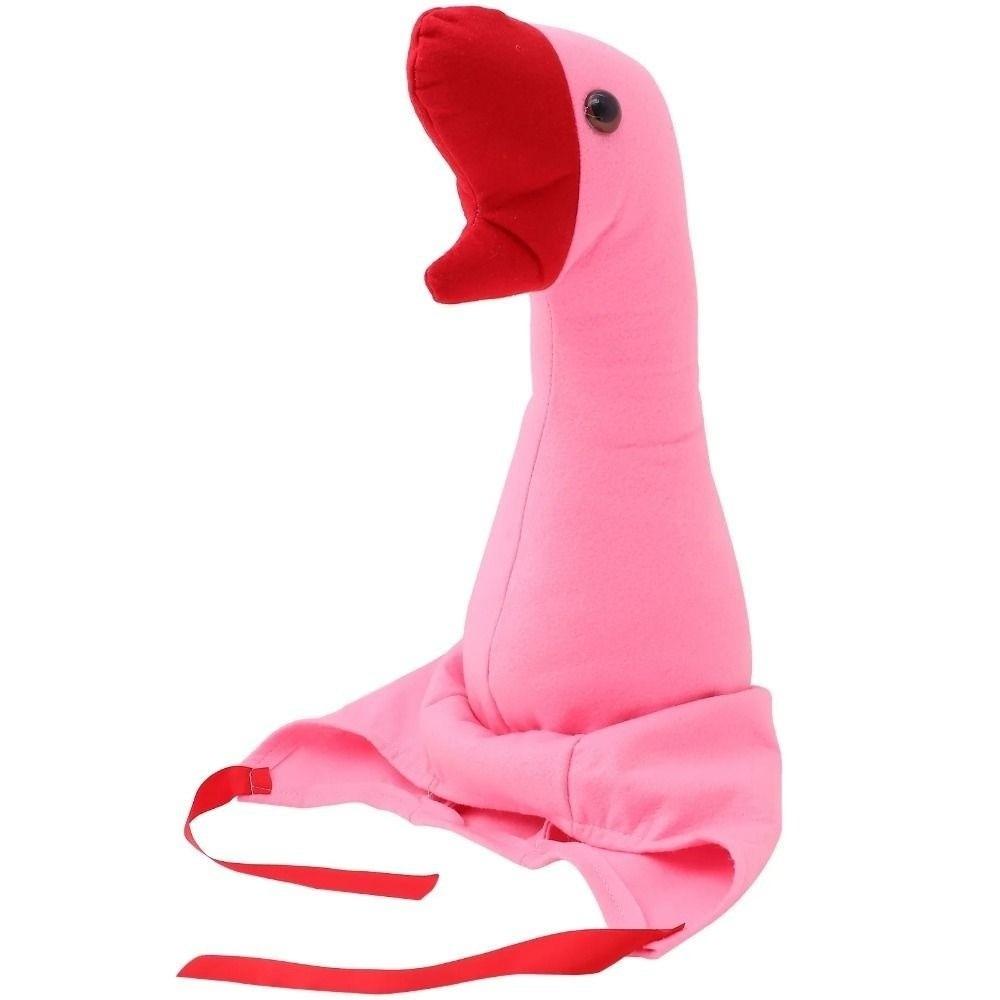 Soft Plush Goose Cartoon Goose Hat White/Pink Color Plush Halloween Hat  Costume Party