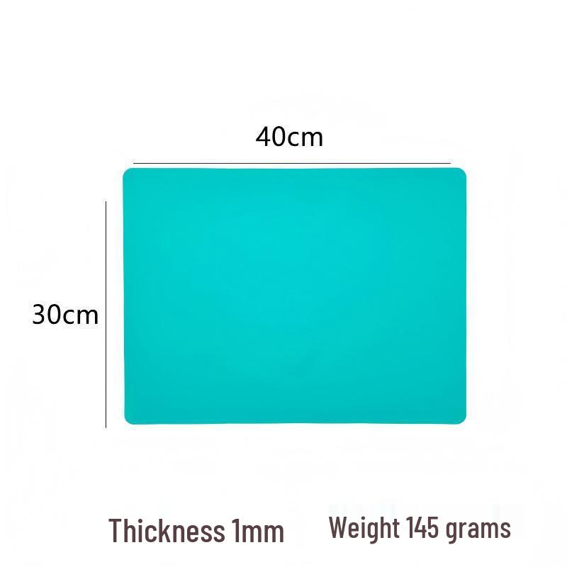 Solid Color Kids Silicone Placemat - Waterproof, Oilproof, Heat-Resistant Rectangular Dining Mat