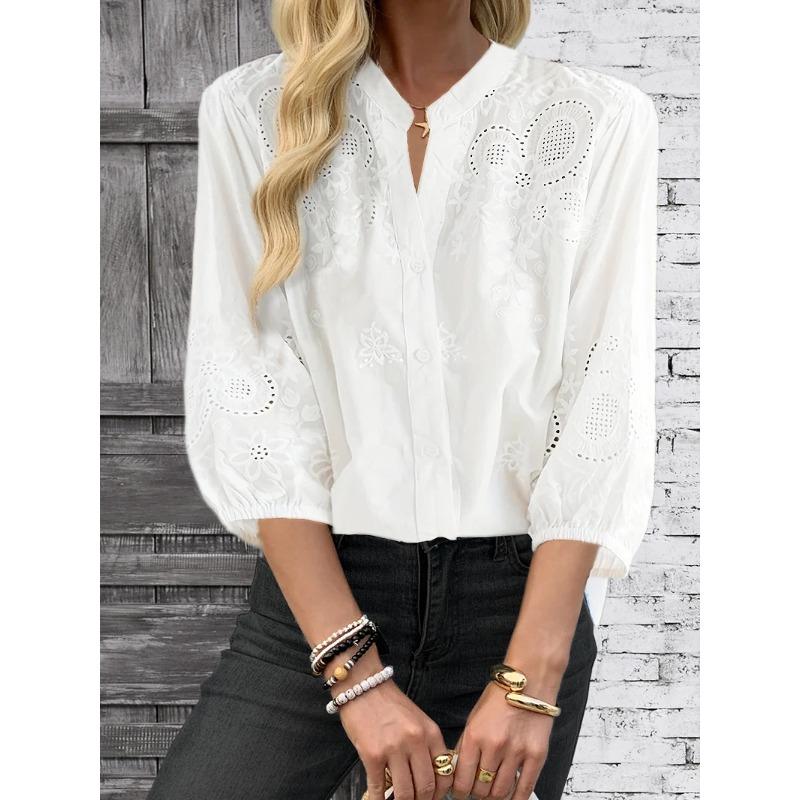 Temperament Loose Woman Shirt Fashion Casual Blouse Elegant Long Sleeve Woman Shirt Holiday Weekend Top