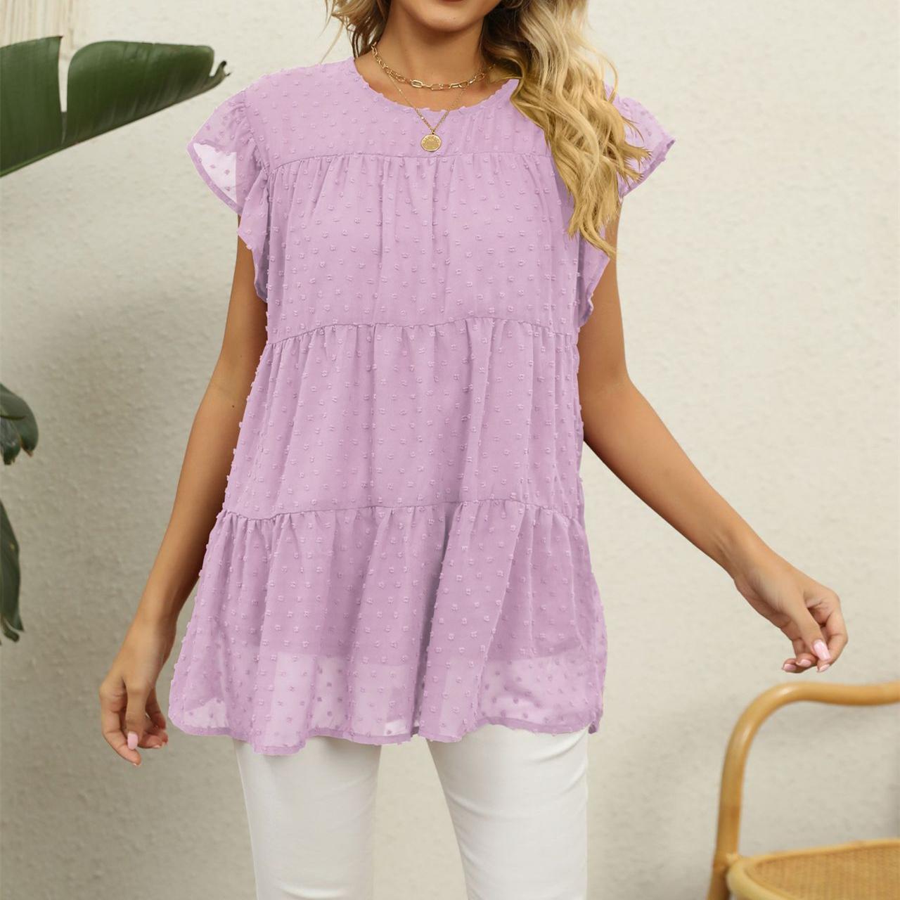 

DAFIFY женские модные летние повседневные однотонные футболки и топы с короткими рукавами и круглым вырезом с принтом XXL