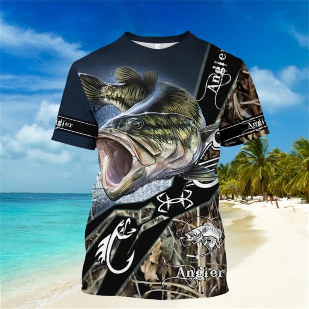 Ropa para niños, camiseta de manga corta de verano para pesca, ropa para niños de 10 a 12 años.