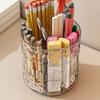 Pen Holder Removable 360-Degree Rotary Design Large Capacity Makeup Brush Container Spinning Pen Stand