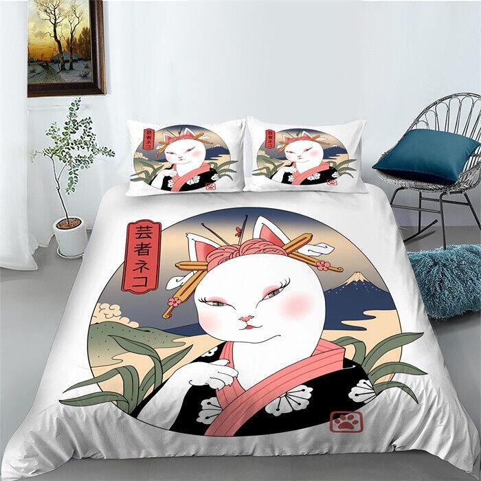 3D Printed Animal Bedding Set King Queen Bed Down Duvet Cover Pillowcase 2/3pc Quick Drying Bed Cover Luxury Cover Home Textile