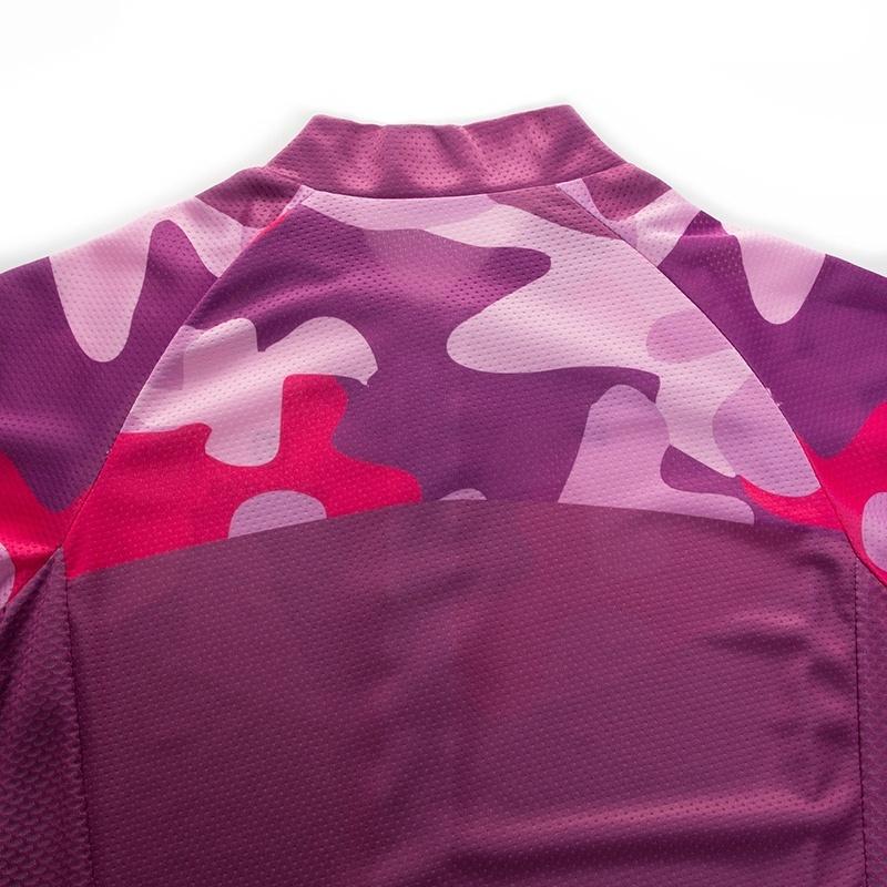 Quick Dry Short Sleeve Cycling Jersey White Bib Pants Bicycle Clothing Set Sport Jerseys Camouflage Pattern Women Cycling Clothes Suits