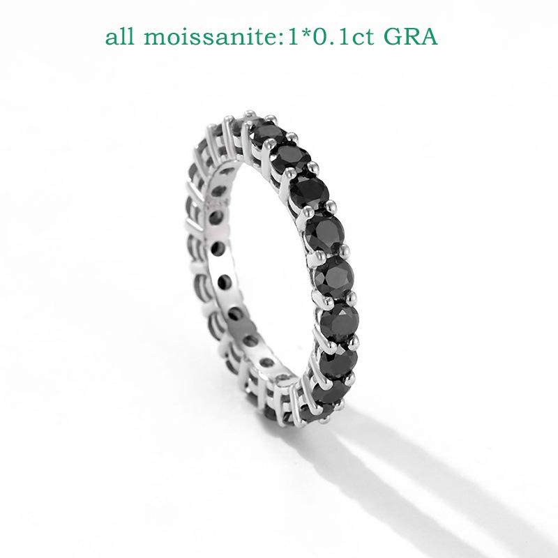 Smyoue 3mm Certified Moissanite Rings for Women Full Diamond Sparkling Bride Jewelry Wholesale 100% 925  Silver 9 Color