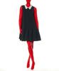 Standard Lace Collar Pleated Mini Dress Black 36 [Double Clothing] Sov. 0501-060-263 Women's