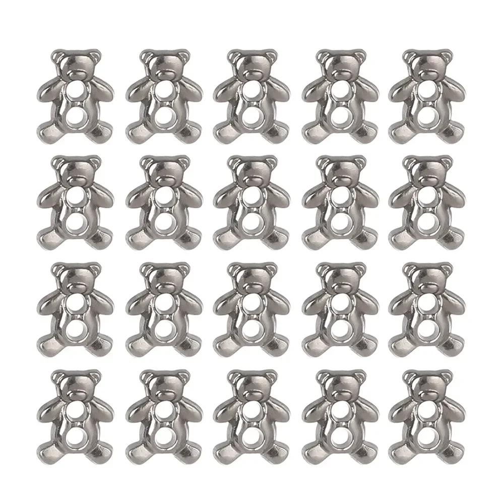 20PCS Cute Mini Decor Buttons Metal Buckles Bear Button DIY Doll Clothes Tiny Craft buttons Clothing Sewing Accessories
