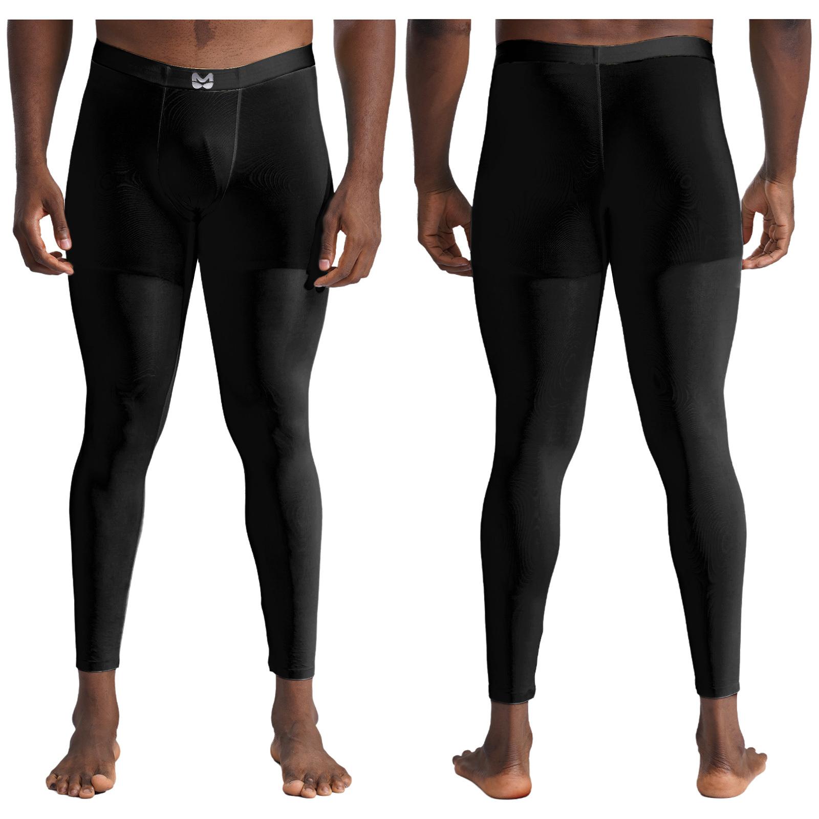 

Мужские спортивные компрессионные штаны с карманом Bulge Нижнее белье Johns Legging Tights Термобелье XXL чёрный