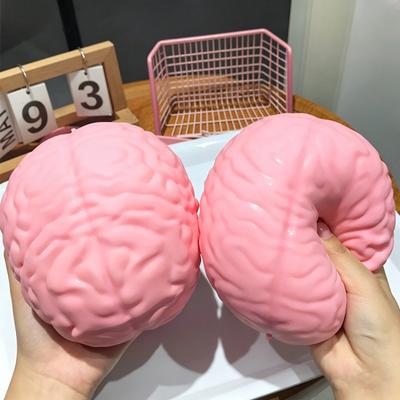 1/2 Stück Riesiges Simulations-Gehirn Knetspielzeug Stressabbau Rosa Gehirn Sensorisches Spielzeug Dekompression Langsam aufsteigend Realistisches Gehirn Fidget-Spielzeug