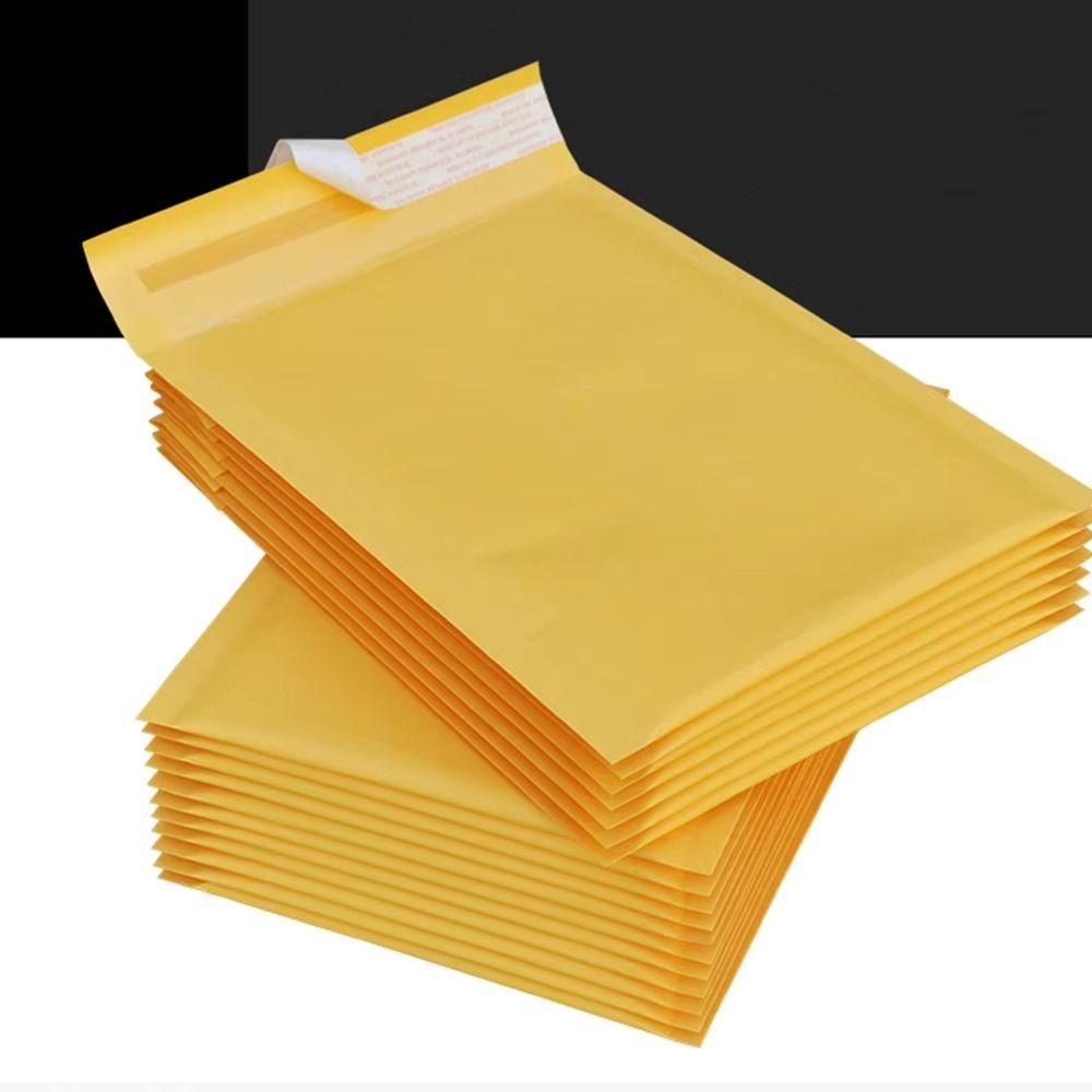 10 Stück Langlebige Weiche Luftpolsterumschläge Perlmuttfolie Wasserdichte Versandtaschen Selbstklebend 11/15/18cm Kraft-Schaumstoff-Umschlag