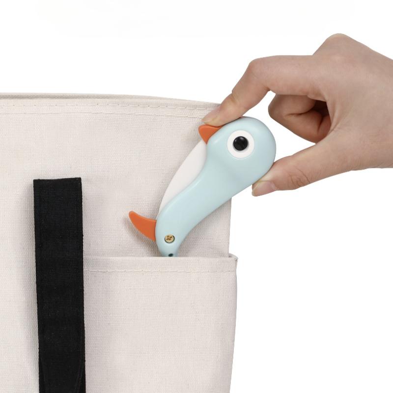 Penguin Creative Cartoon Ceramic Knife Folding Knife Fruit Knife Kitchen Knife Portable  Small Knife Peeling Knife