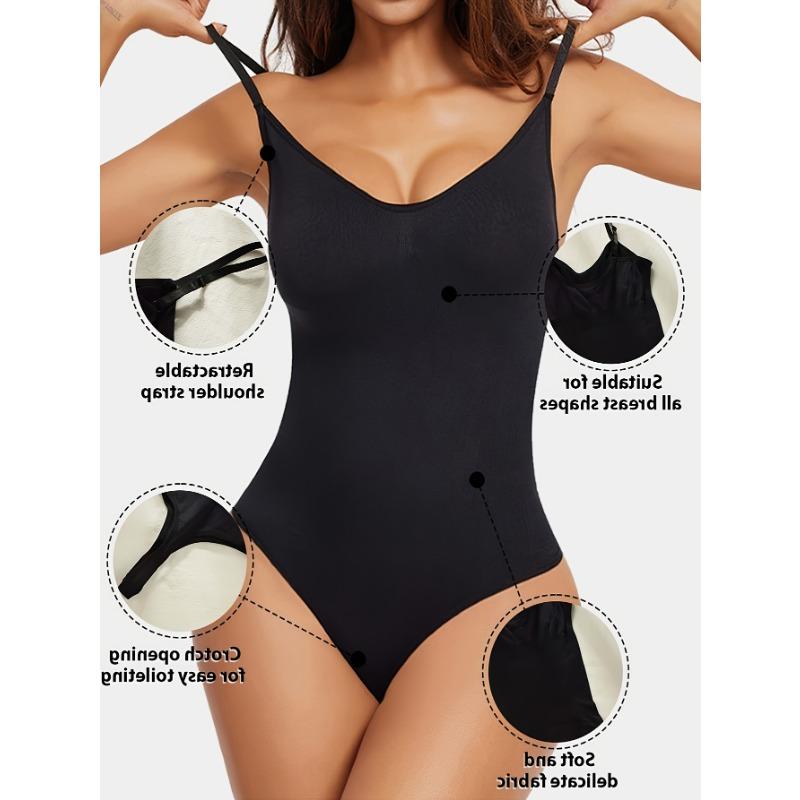 Женский корректирующий боди Женский утягивающий корсет на живот Подтягивающий ягодицы Сексуальное боди без спинки Корректирующее нижнее белье S чёрный