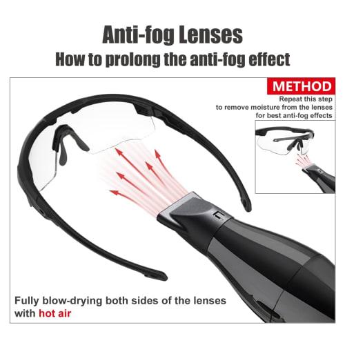 HTS HUNTERSKY Anti-Fog Tactical Shooting Glasses for Men, S57 Military Eye Professional Ballistic Safety Glasses for Shooting Eye Protection