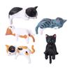 5Pcs Cute Kitten Decoration Creative Sleeping Cat Doll Home Ornaments Toys Cat Car Landscape Decoration Adorable Gifts