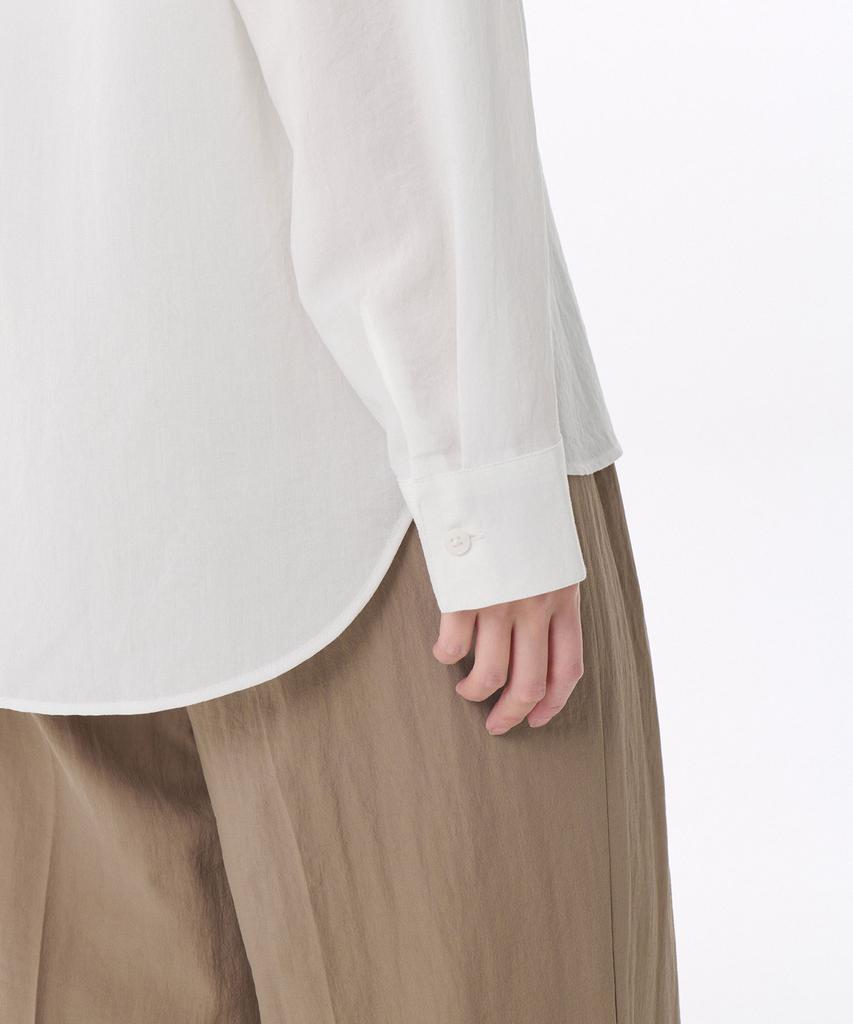 MUSINSA STANDARD WOMAN Women'S Relaxed Linen-Like Shirt [White]