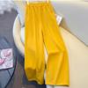 Women’s Red Wide-Leg Spring 2026 Casual Sport Pants – Loose, Lazy, and Trendy Hot Style