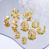 2025 Summer Geometric Swisted Earrings For Women Stainless Steel Pierce Stud