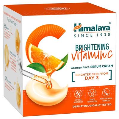 Creme Sérum Iluminador de Vitamina C Laranja 50g Para Tom de Pele Radiante e Uniforme e Hidratação Profunda Hidratante Facial