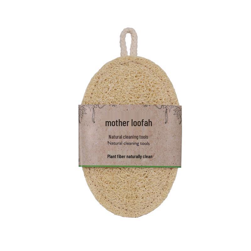 Oval Double-Layer Extra Thick Loofah Dishcloth Scourer with Rope - 8x13CM for Dishwashing & Kitchen Cleaning