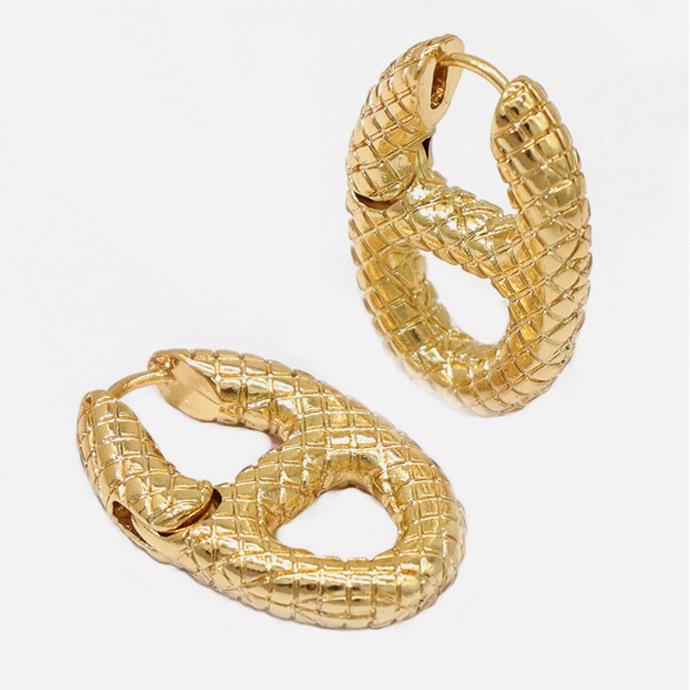 

Европейские и американские высококлассные серьги-квадраты с медным покрытием свиной пятачок - Модные украшения в стиле легкой роскоши для женщин