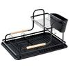 Large Drainer for Dishes, Plates, Cutlery, 2-tier, Black