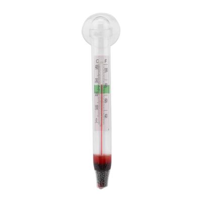 Glass Tube Aquarium Fish Thermometer Temperature Submersible Suction Tanks Decor