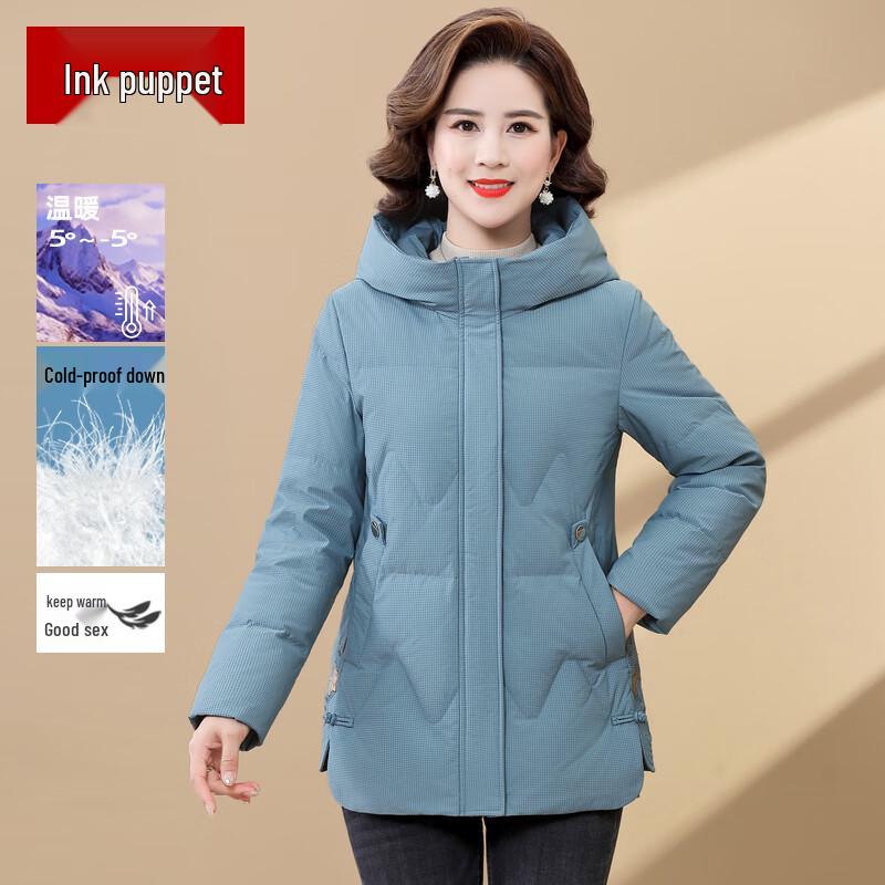 

Mo ou Women s Hooded Mid-Length Down Jacket L