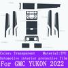 For GMC YUKON ()  Navigation Center Console Gear Panel Screen TPU Car Interior Protective Film Anti-Scratch Sticker