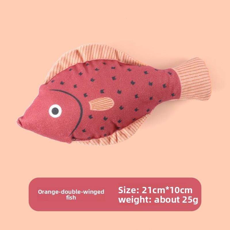 Cat Toys, Cat Teasing Pillows, Cat Plush Fish Toys, Self-entertaining Plush Printed Toys, New Fish Making Sounds Toys