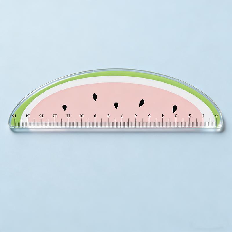 

1 pc watermelon Straight Ruler with Cute ruler cartoon for Drawing School stationery зелений