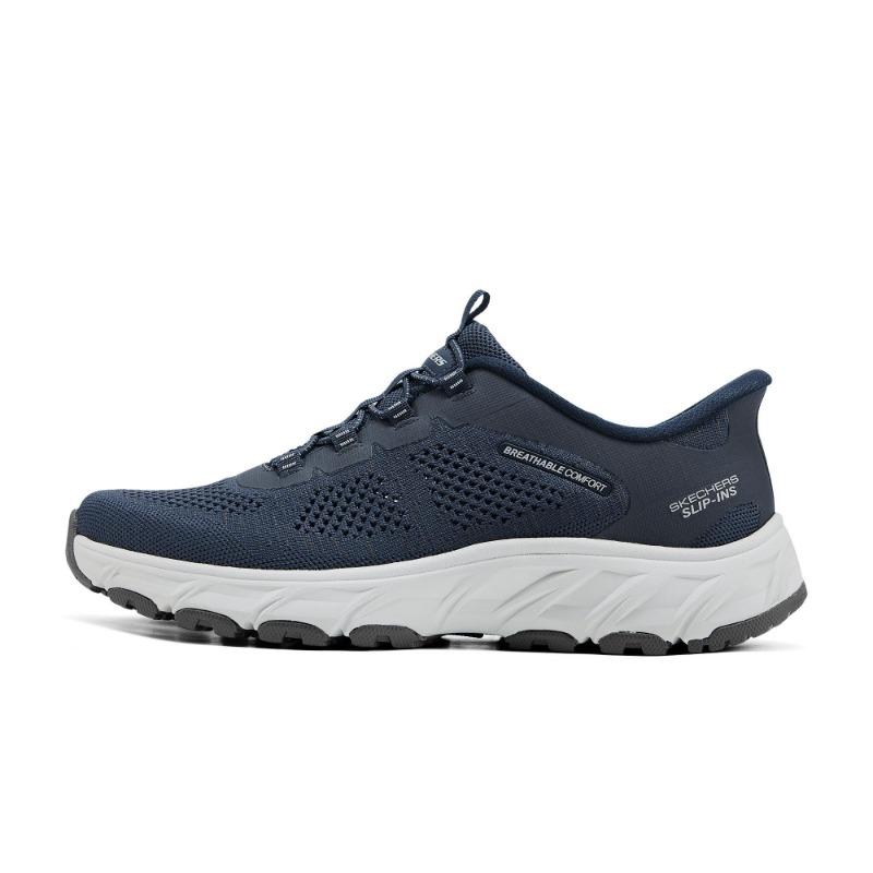 Skechers Outdoor Men Mesh Low Casual Shoes Navy Blue 237799-NVY 43