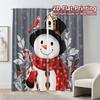 2D Flachdruck, JIT 2 Stück, Vorhänge (Ohne Stange) Festlicher Schneemann (2) Moderne Vorhänge Polyestervorhänge Heimdekoration Geeignet für