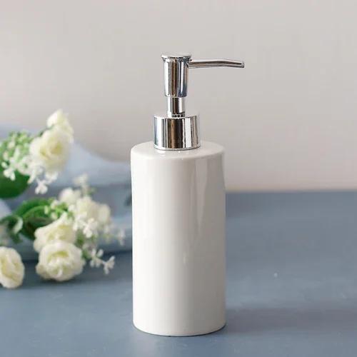 Badezimmerzubehör Einfache Keramiklotionsflasche Kreative Reinigungsmittelabfüllung Handdesinfektionsmittelflasche Seifenspender