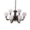 1:12 Dollhouse Miniature Retro Lamp Chandelier Light Working Ceiling Lamp Light Furniture Model Dollhouse Livingroon Scene Decor
