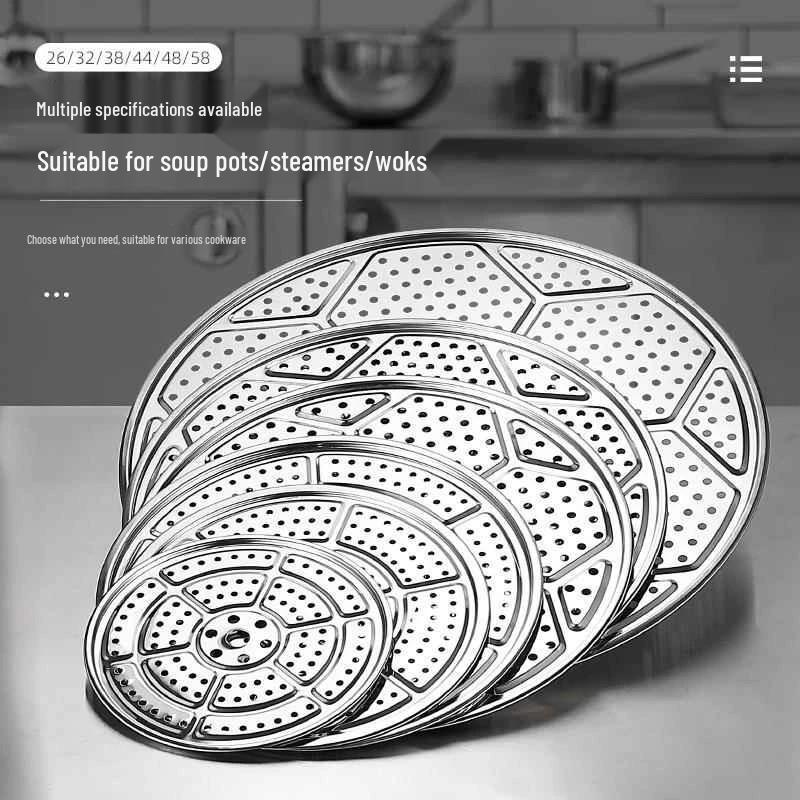 

Stainless Steel Steamer Rack Set with Steaming Plate & Water Separator