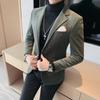 Blazers Men Autumn Winter New Fashion Velvet Blazer Jackets for Men Korean Luxury Clothing Slim Fit Formal Suit Coats