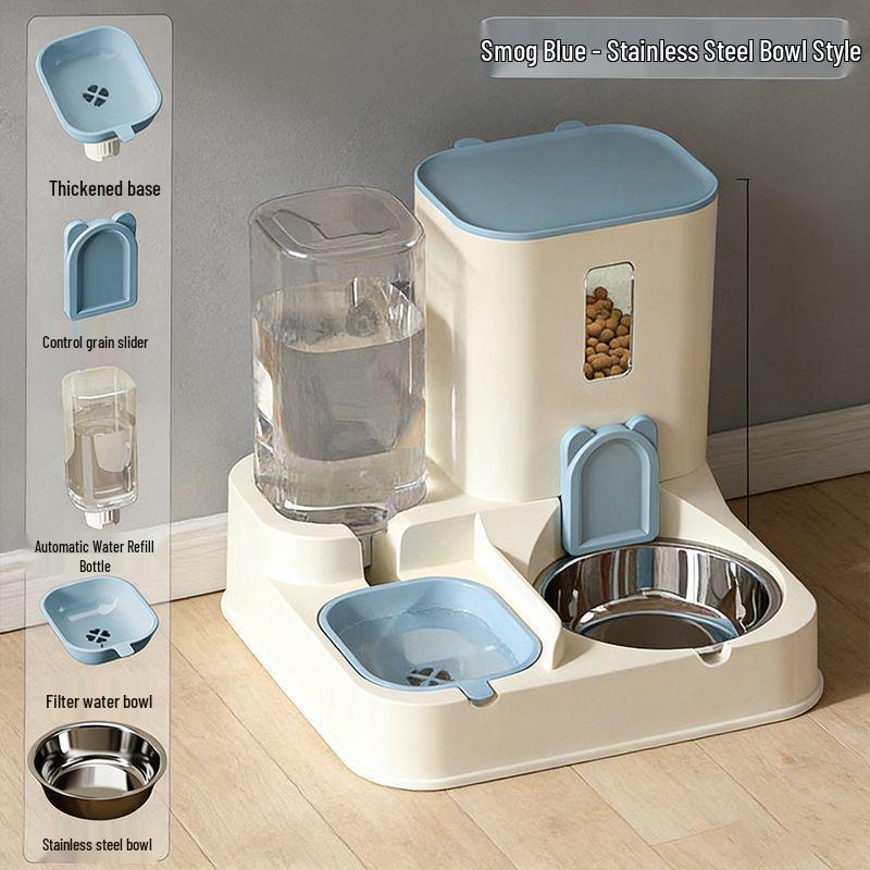 Pet Automatic Feeder: All-in-One Food and Water Bowl for Cats & Dogs