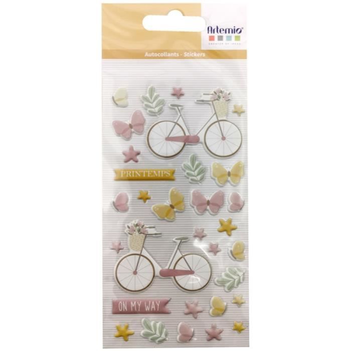 Stickers 3D - ARTEMIO - On my way - 29 pcs - Motifs floraux - Mixte