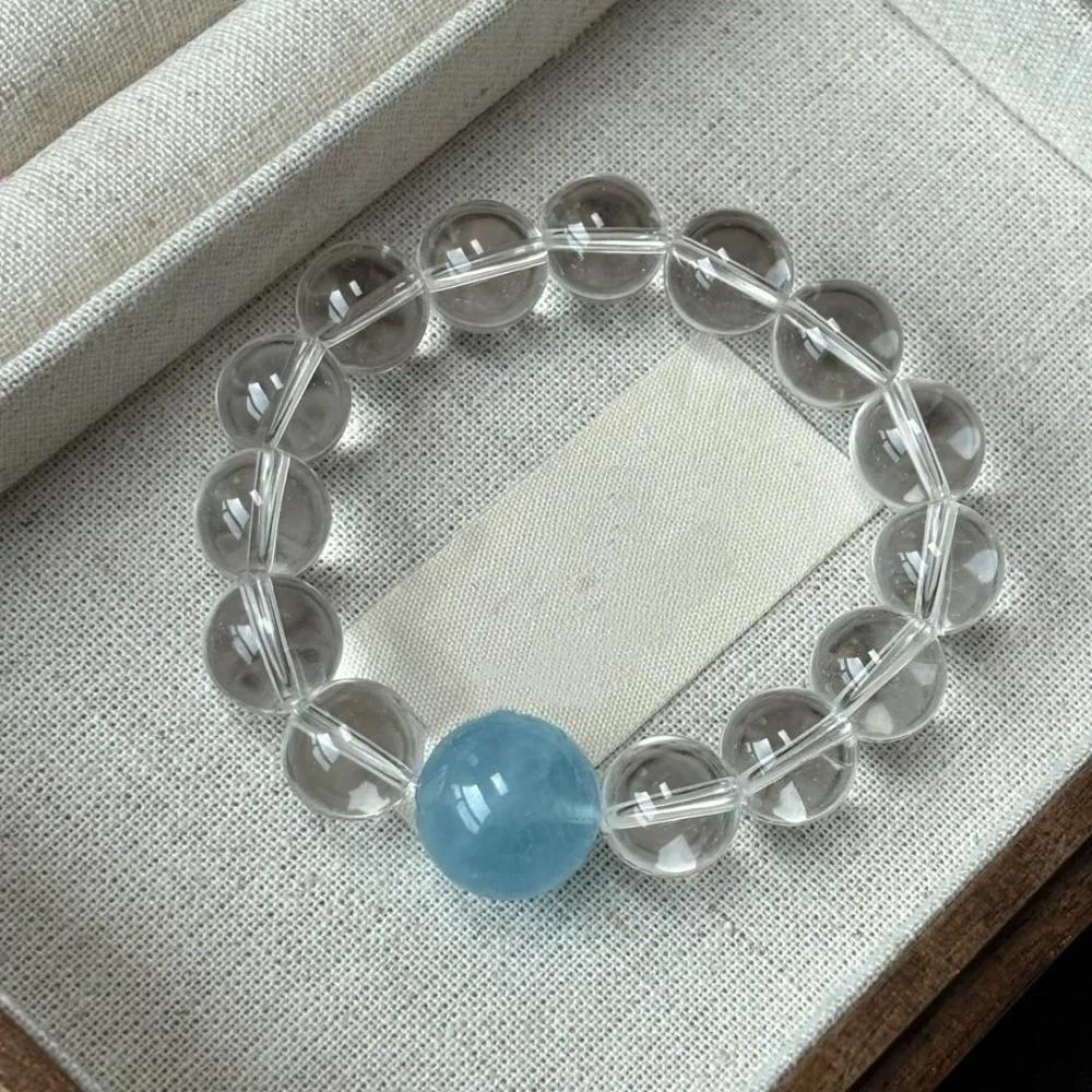 Elastic Crystal Beads Bracelet Hand Jewelry Vintage Beaded Bracelet Clear Crystal Bracelet Gift