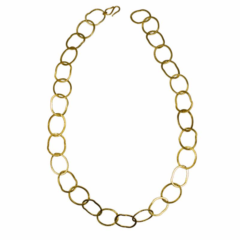 Gold-plated Silver Necklace - Baltic Amber Collier