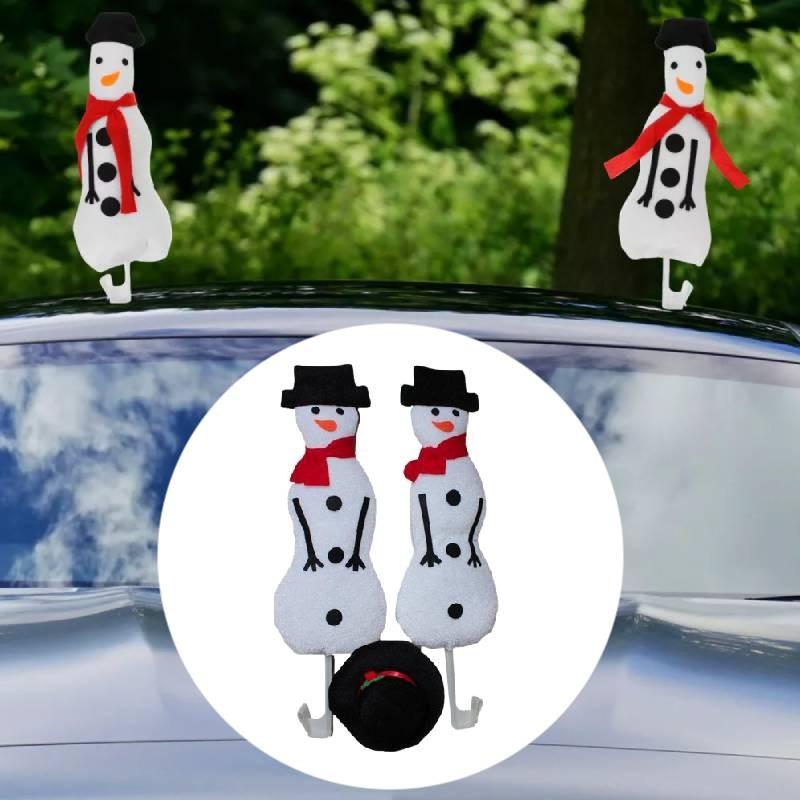 Ornament Snowman Christmas Car Decoration Plush Toy Festivals Xmas Decorate