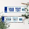 Custom Lion Metal Wall Sign Personalized Rusty Blue White Aluminum Decor Plaque