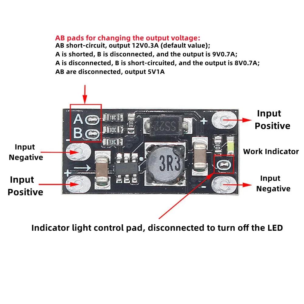 5/10PCS Newest Multi-function Mini Boost Module Step Up Board 5V/8V/9V/12V 1.5A LED Indicator Diy Electronic Voltage Module