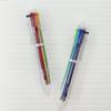 Cartoon Multi-color Ballpoint Pen Six In One Touch Color Personality Oil Pen Student Stationery 6 Color Pen